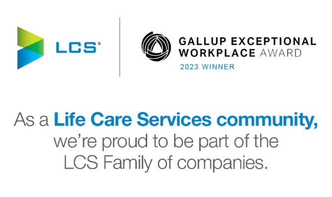LCS proud to be part of the LCS family of companies as a 2023 Gallup Exceptional Workplace winner.